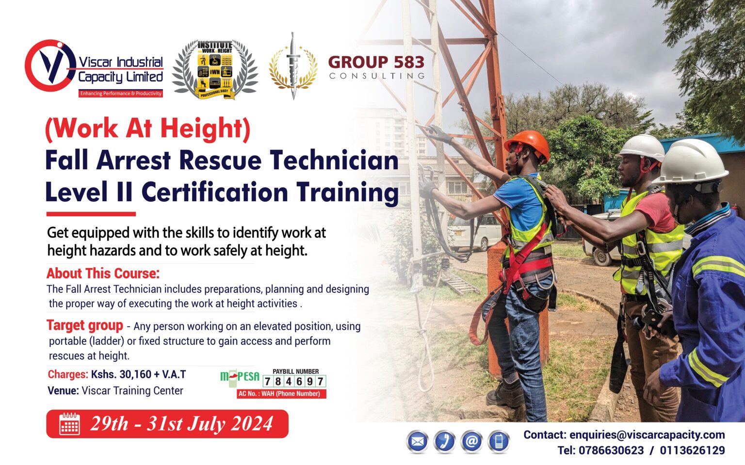 Work At Height Fall Arrest Rescue Technician Level II Certification